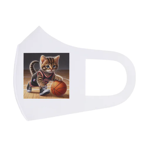 猫、バスケ好き フルグラフィックマスク