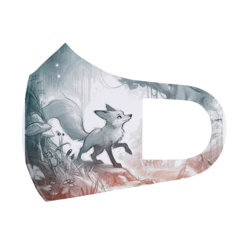 狐の冒険：魔法の森 Face Mask