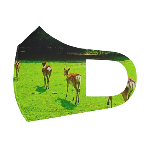 奈良公園の鹿が変える姿 Face Mask