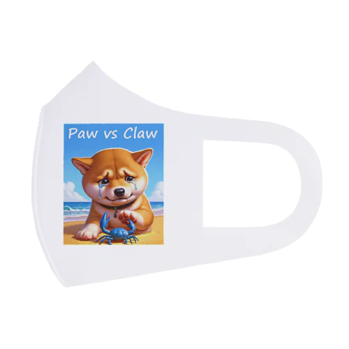 Paw vs Claw 涙の豆柴 Face Mask
