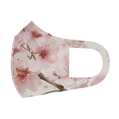 淡いピンクの桜の花4 Face Mask