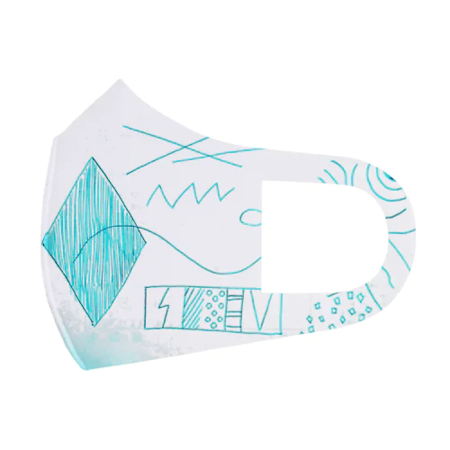 幾何学模様的なデザイン フルグラフィックマスク