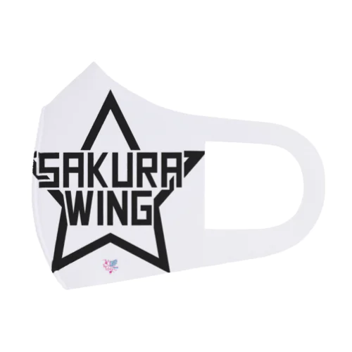 SAKURA WINGスター黒字 Face Mask