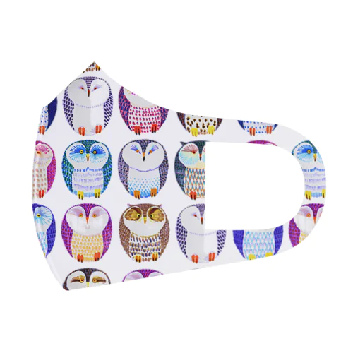 colorful owl Face Mask