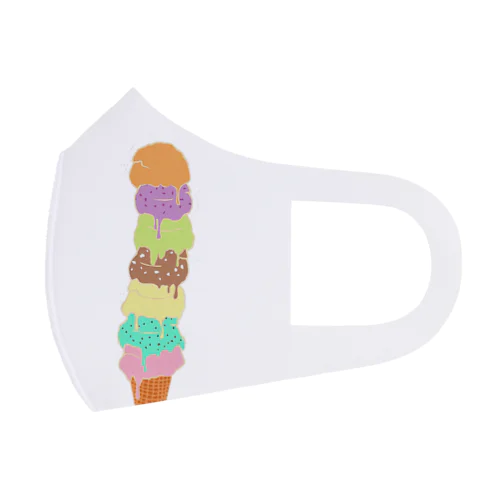 アイスクリームコーン （7スクープ）　Ice Cream Cone (7 scoops) フルグラフィックマスク