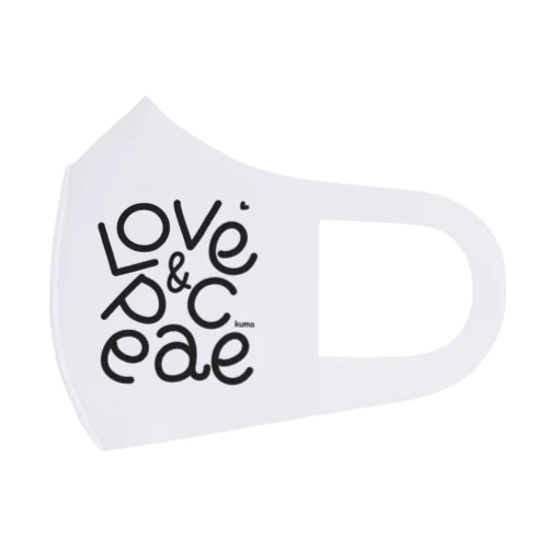 Love&Peace・black フルグラフィックマスク