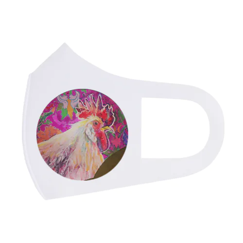 絨毯柄と鶏 Face Mask