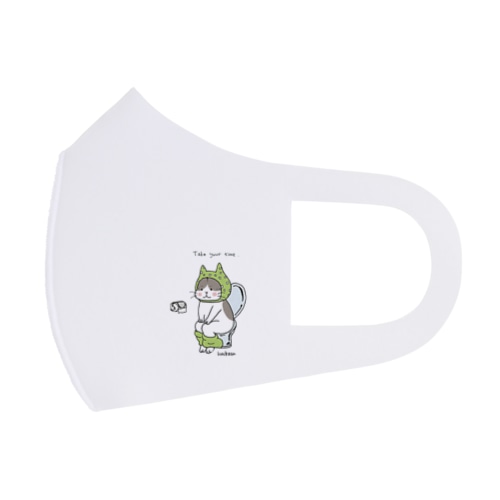 トイレねこ　緑色 Face Mask