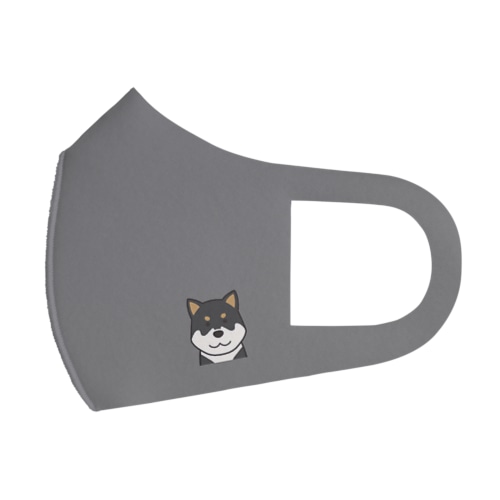犬と共に(黒柴) Face Mask