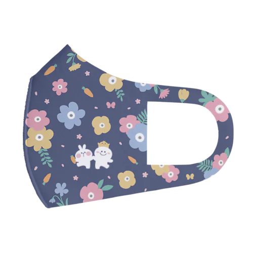Spoiled Rabbit Flower Mask / あまえんぼうさちゃん お花マスク フルグラフィックマスク