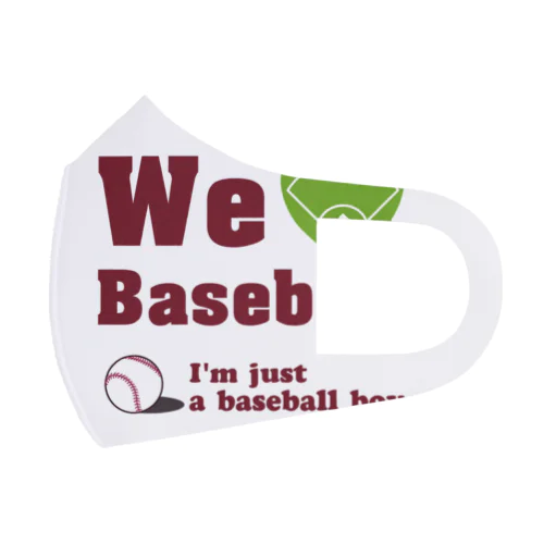 We love Baseball(レッド) フルグラフィックマスク