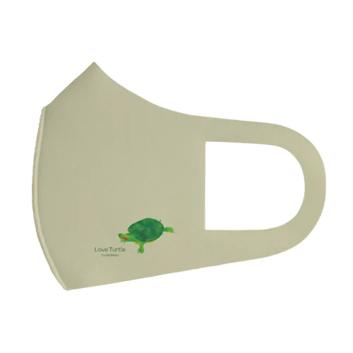 Love Turtle ワンポイント グリーン Face Mask