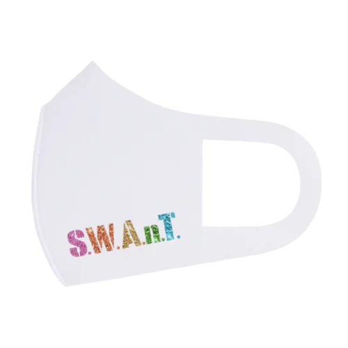 S.W.A.n.T.　ロゴマスク白×黒 フルグラフィックマスク