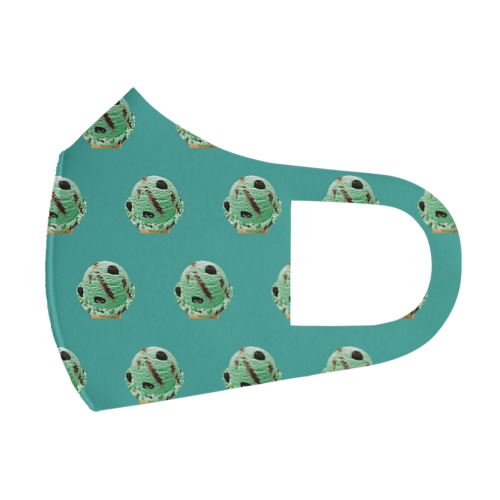 チョコミントアイスコーン(緑) Face Mask