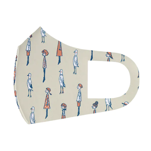 I WISH I WERE A BIRD.アイボリー Face Mask