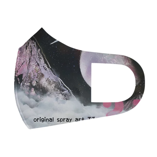 【purple planet〜original spray art〜】 フルグラフィックマスク