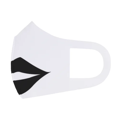 セクシー唇マスク(ブラック) フルグラフィックマスク