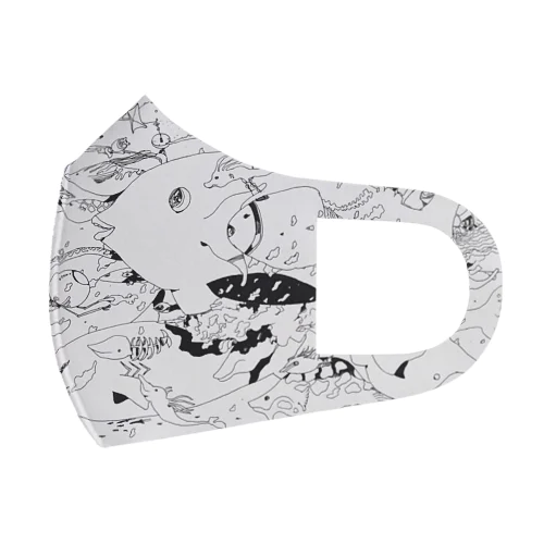 海 回遊 魚たち フルグラフィックマスク
