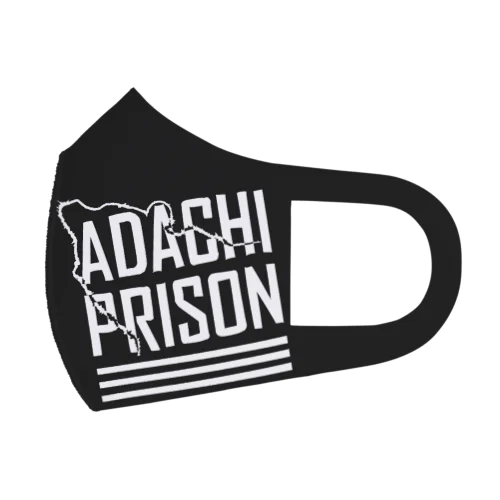 ADACHI PRISON MASK LAERGE LOGO BLACK フルグラフィックマスク