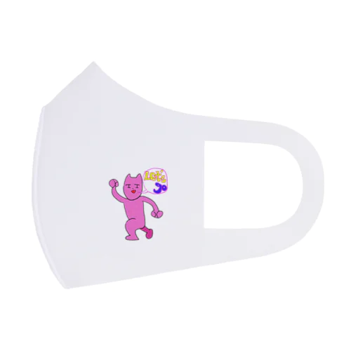 ピンクのネコちゃんアウミーマスク 풀 그래픽 마스크