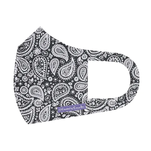 Paisley Black/purple Face Mask