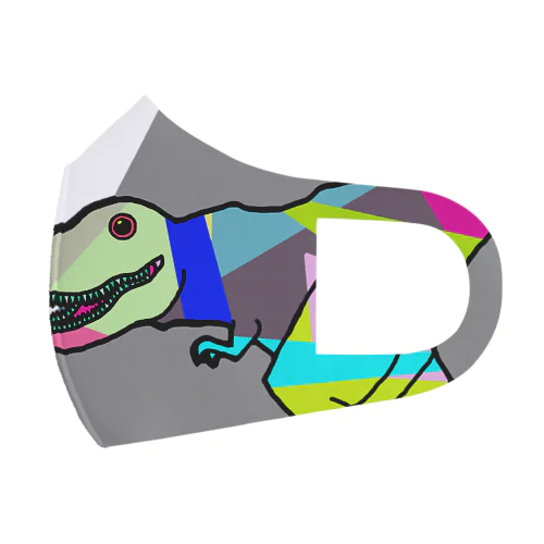 気分のいい恐竜(カラフル) フルグラフィックマスク