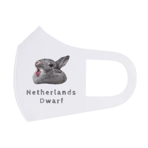 ネザーランドドワーフウサギ フルグラフィックマスク