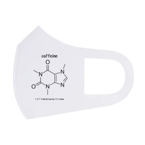 【化学】カフェイン構造式【理系】 Face Mask
