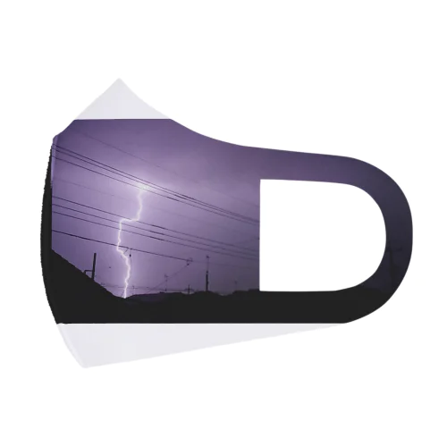 紫色の雷 フルグラフィックマスク