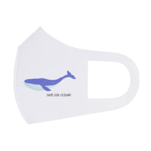 Save our oceans くじら Face Mask