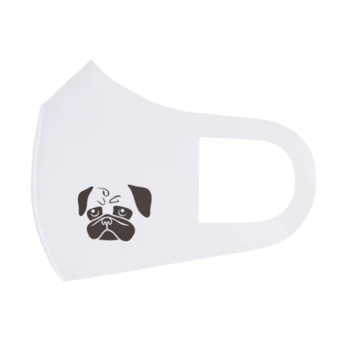 PUG-パグ-ぱぐ　パグ文字ワンポイントTシャツ Face Mask