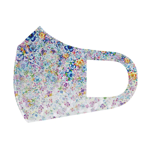 雨紫陽花 ※お花のみ Face Mask