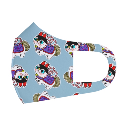張り子犬ランダム Face Mask