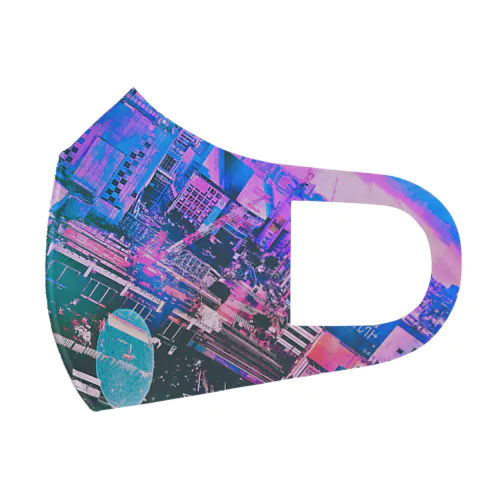 Cyber Neon Tokyo Face Mask
