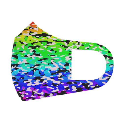CasualCamo Rainbow カジュアル迷彩 虹色 パターン レインボー Face Mask