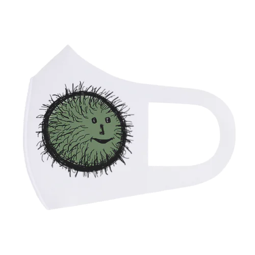 人面苔玉（緑） フルグラフィックマスク