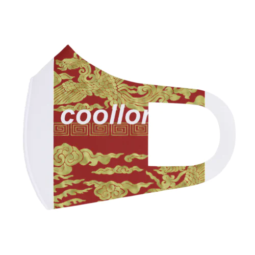 coollorrys　和柄シリーズ赤 フルグラフィックマスク