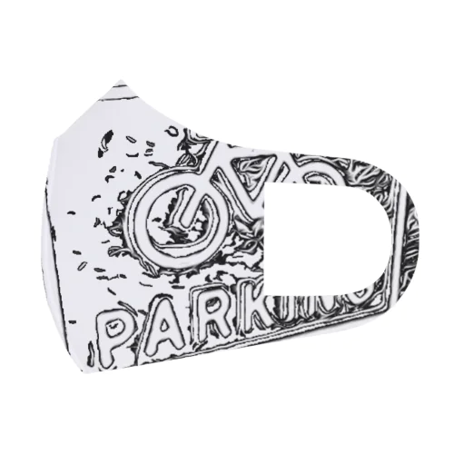 PARKING（モノクロver.） フルグラフィックマスク