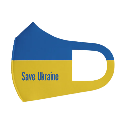 ウクライナ国旗マスク  Save Ukraine 풀 그래픽 마스크
