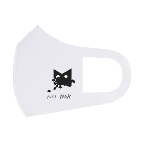 ＜NO WAR＞crying cat Face Mask