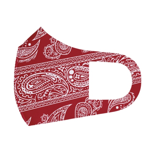 ペイズリーマスク(赤) Face Mask