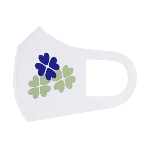 四葉（紺＆緑） Face Mask