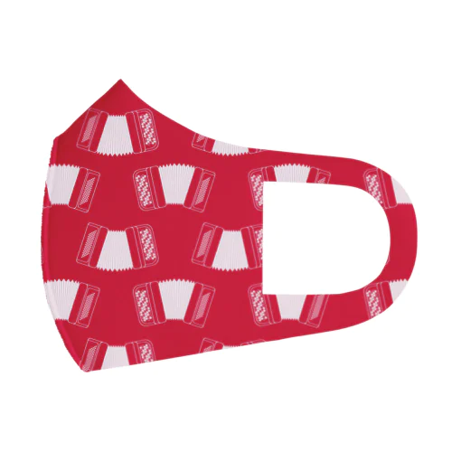 アコーディオン(赤) フルグラフィックマスク