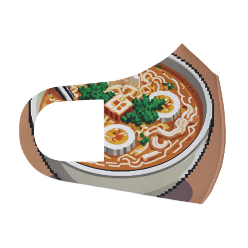 ラーメンの魅力が詰まったドット絵 Face Mask