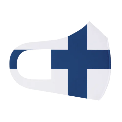 フィンランドの国旗 フルグラフィックマスク