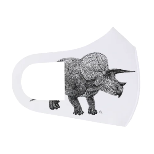 Triceratops(drawing) フルグラフィックマスク