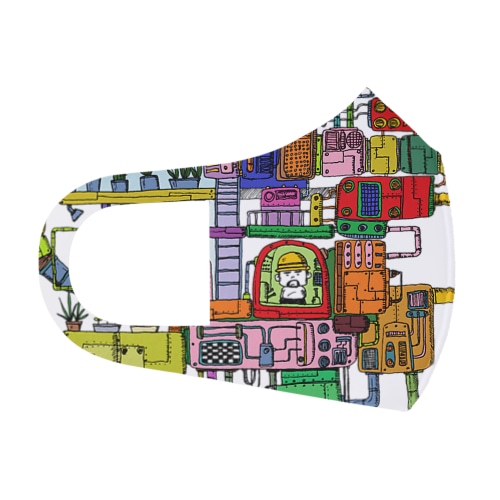 ハートの飛行船 Face Mask