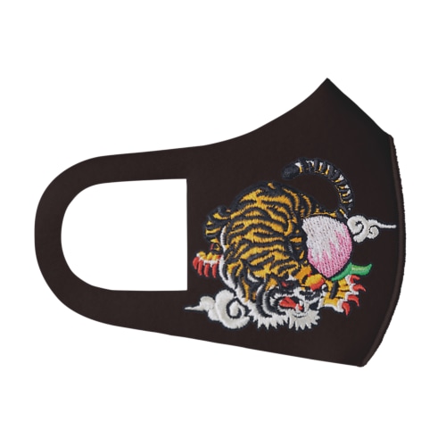 虎と桃 Face Mask