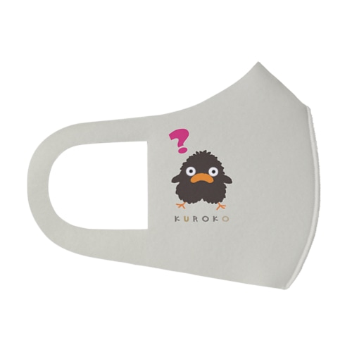 くろこ（こげ茶なヒヨコ）はてな　背景カーキ Face Mask