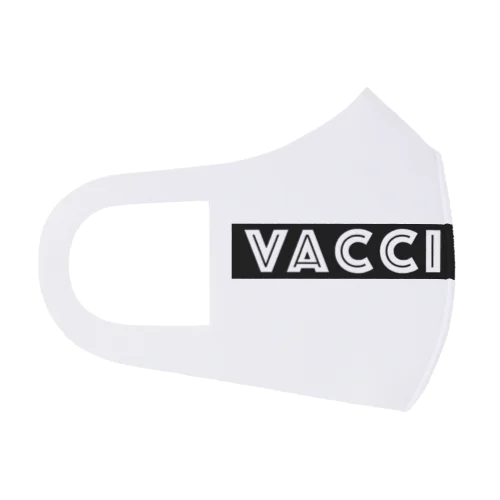 ワクチン接種済 VACCINATED　- black ver. 02 - フルグラフィックマスク